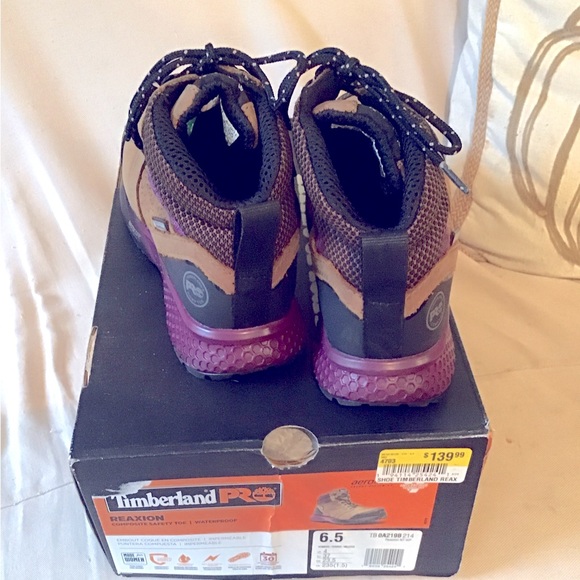 Timberland Pro Reaxion Waterproof Women Shoes Composite Safety Toe Hike 6.5 New - Picture 3 of 4
